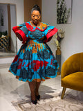 The Royal Azure Bloom Dress