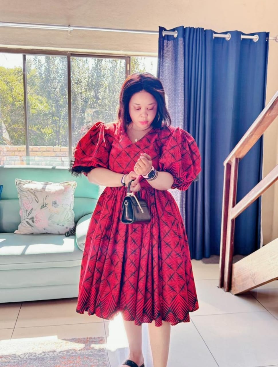 Crimson Poise Dress
