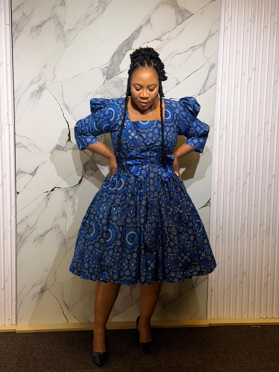 Navy Elegance Bowtie Dress