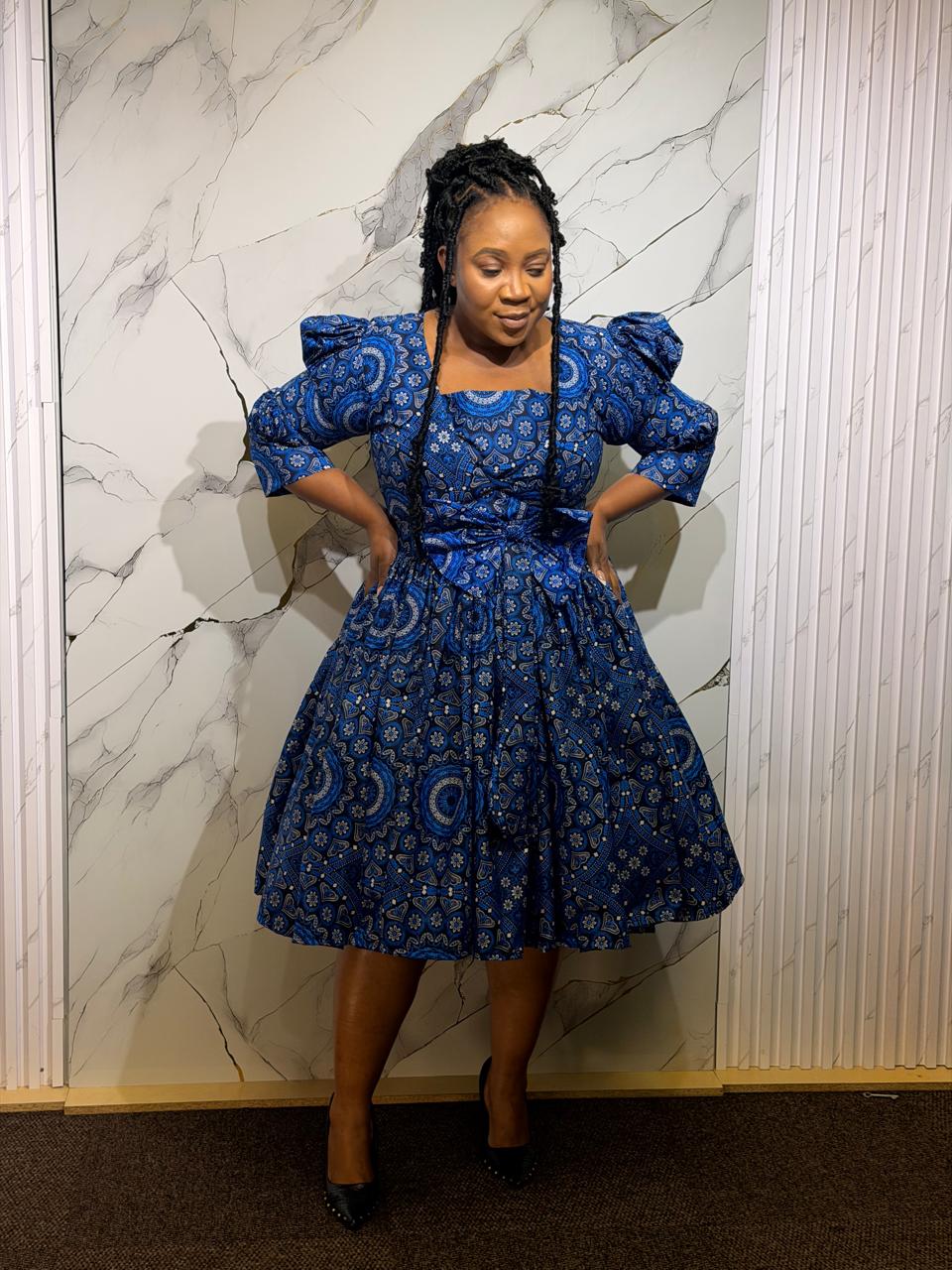 Navy Elegance Bowtie Dress