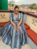 Ocean Tie-Dye Elegance Dress