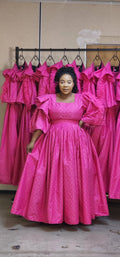 Regal Asymmetry Ankara Dress