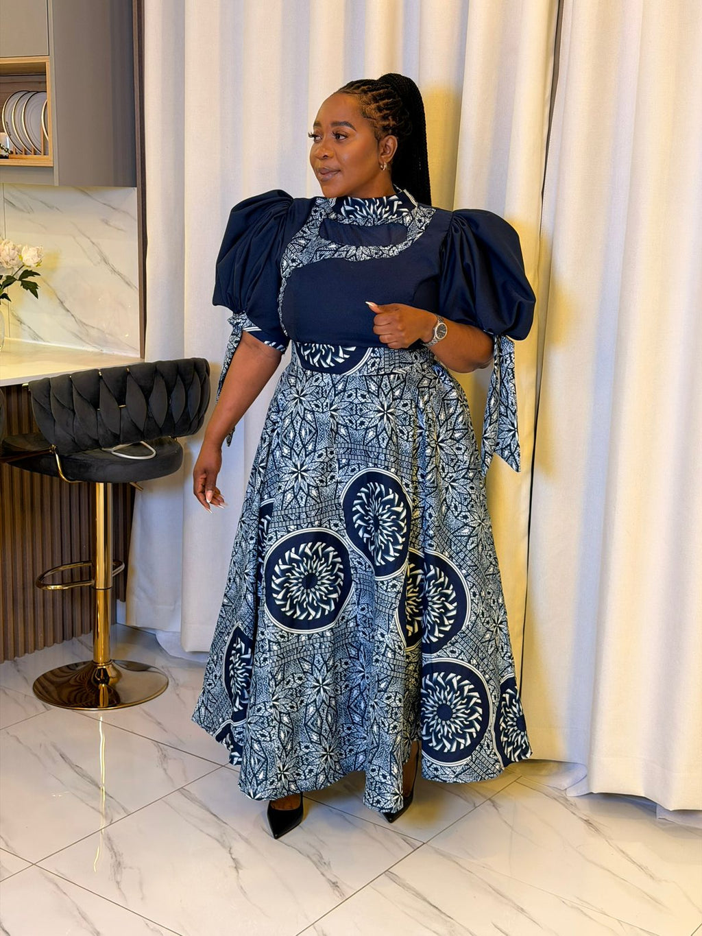 Safari Elegance Maxi Dress