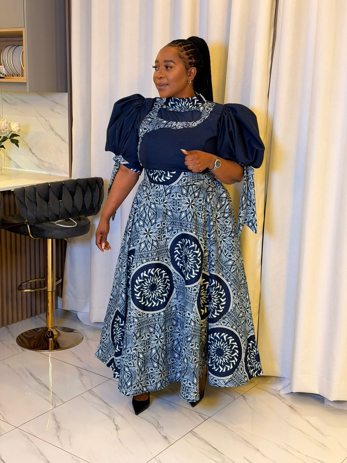 Safari Elegance Maxi Dress