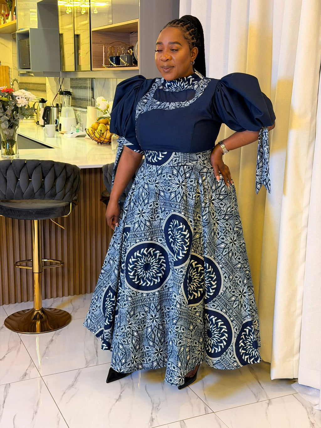 Safari Elegance Maxi Dress