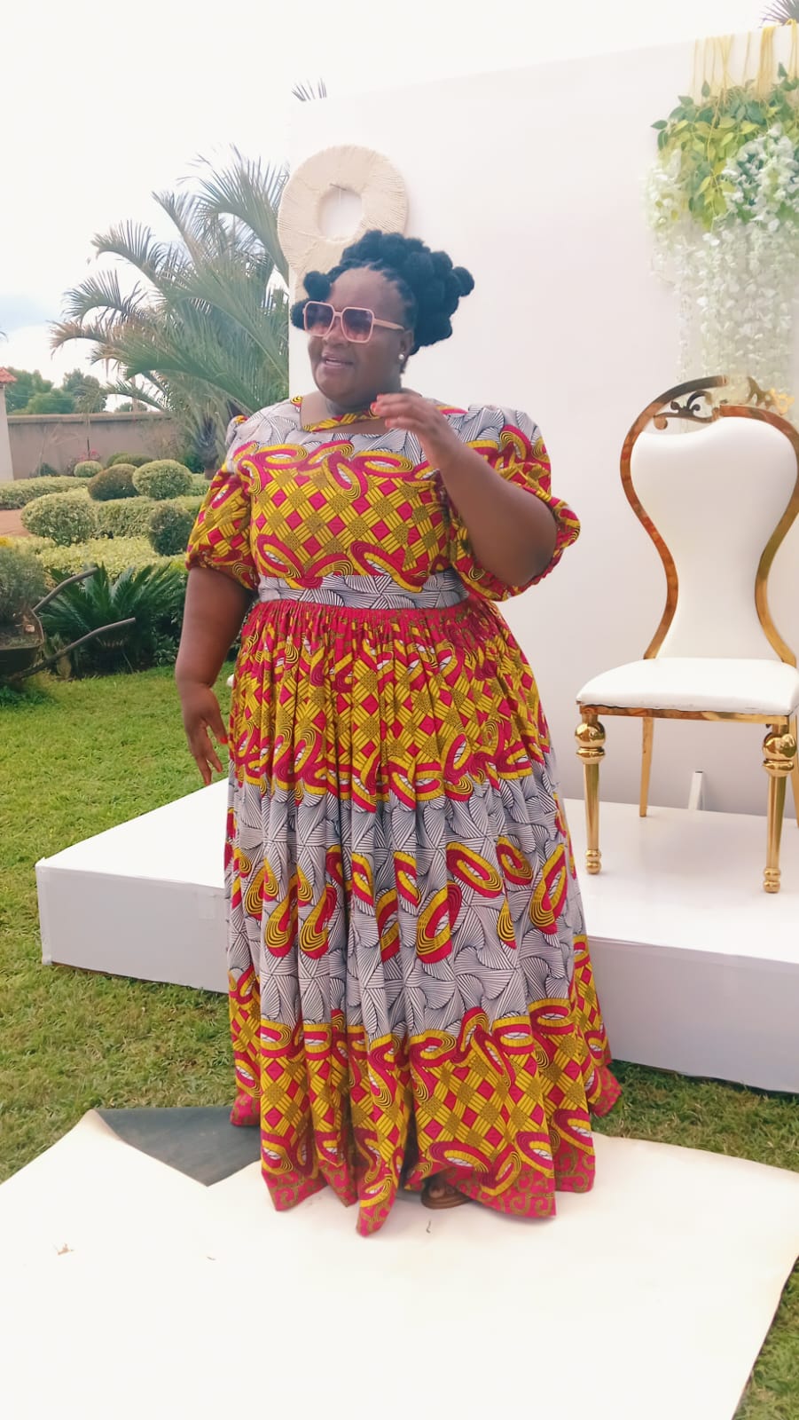 Royal Kente Blossom Dress