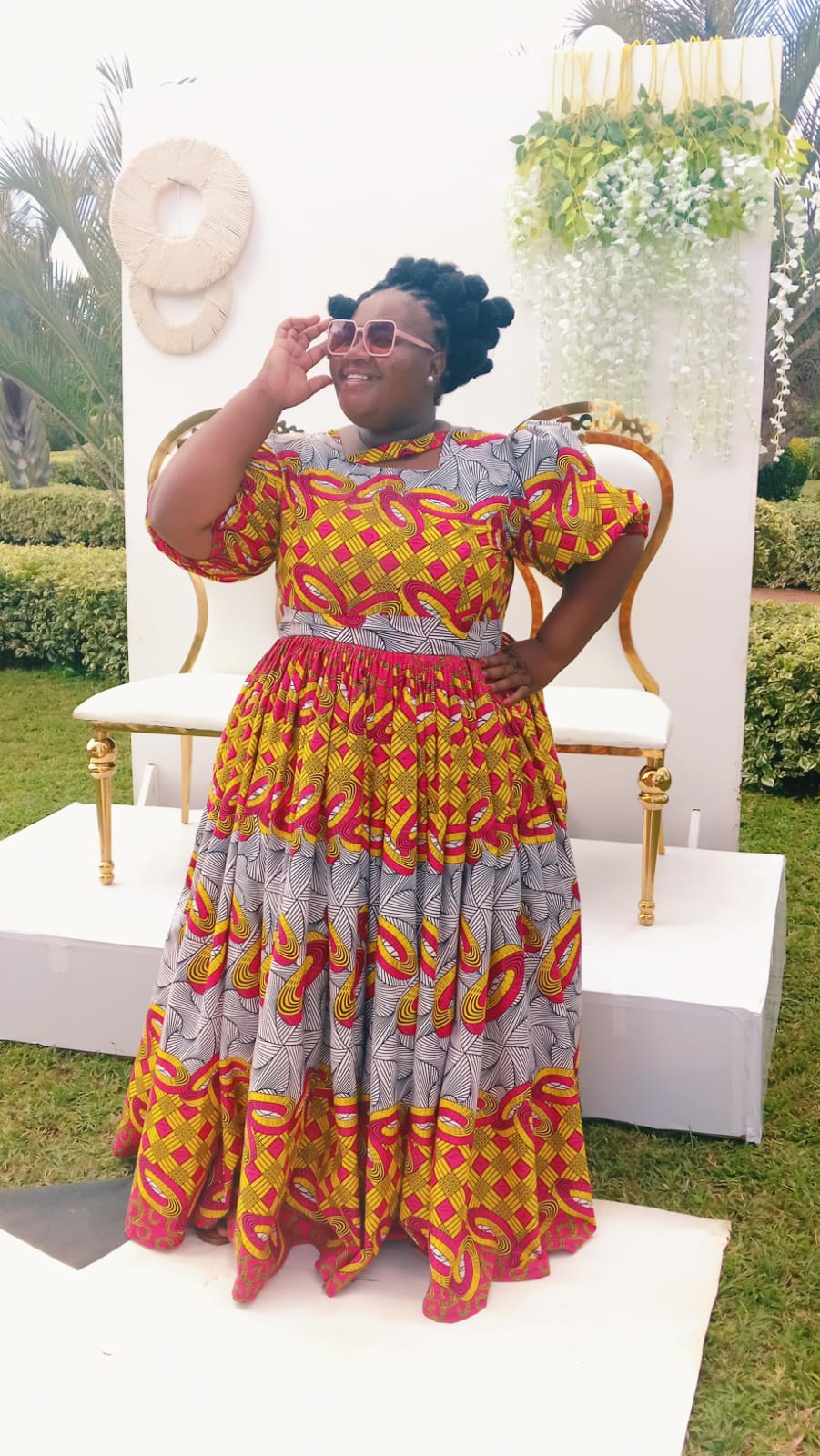 Royal Kente Blossom Dress