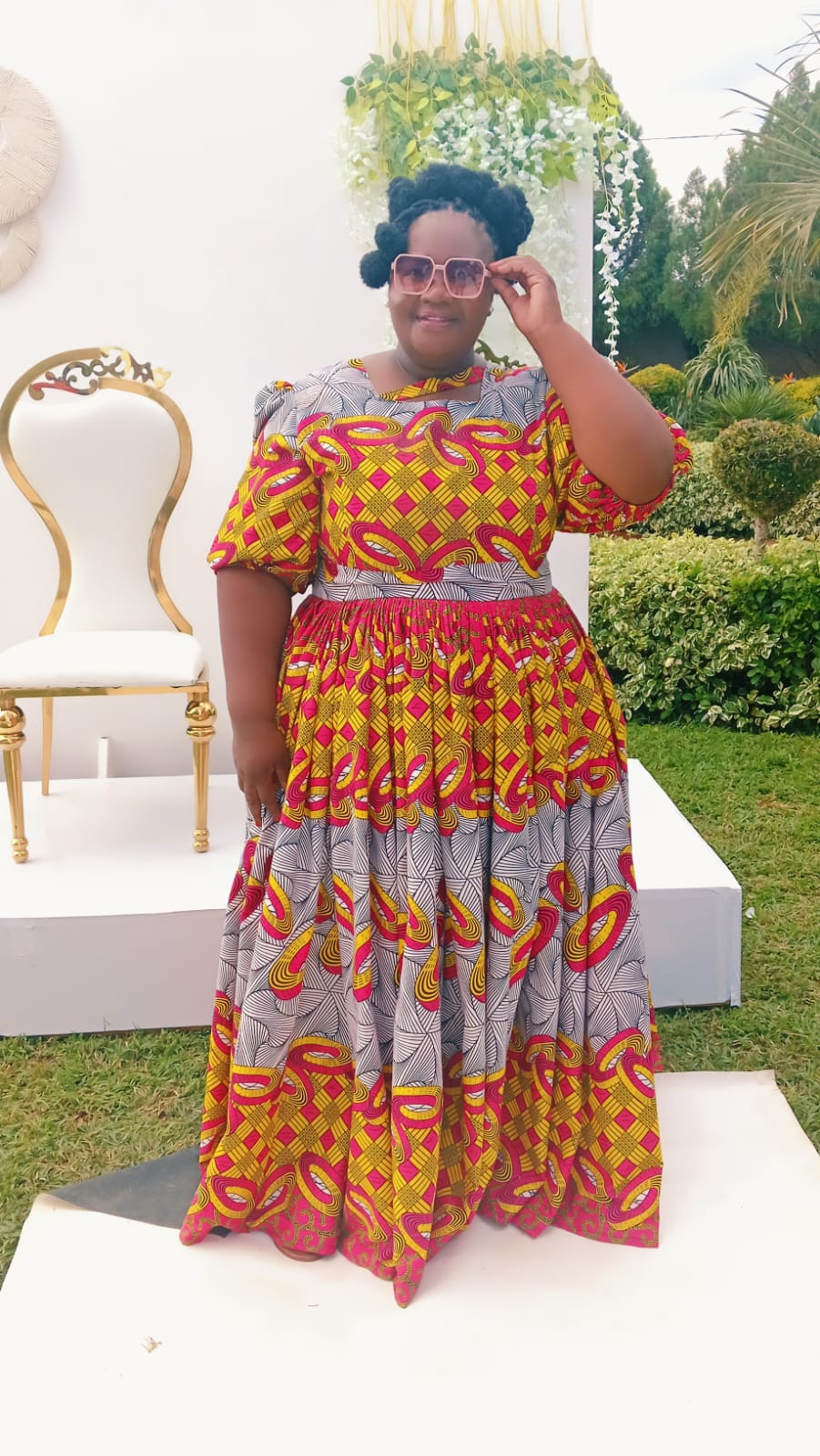 Royal Kente Blossom Dress