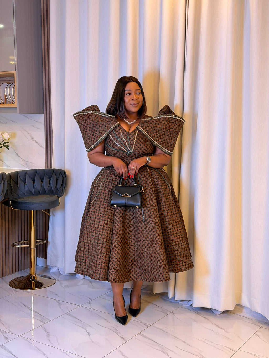 Bronze Muse Dress