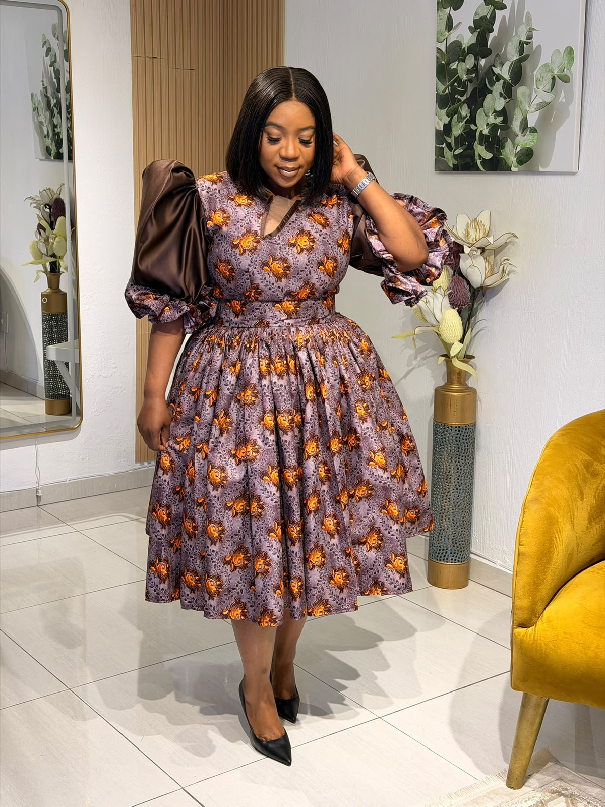 The Mocha Ember Duchess Dress