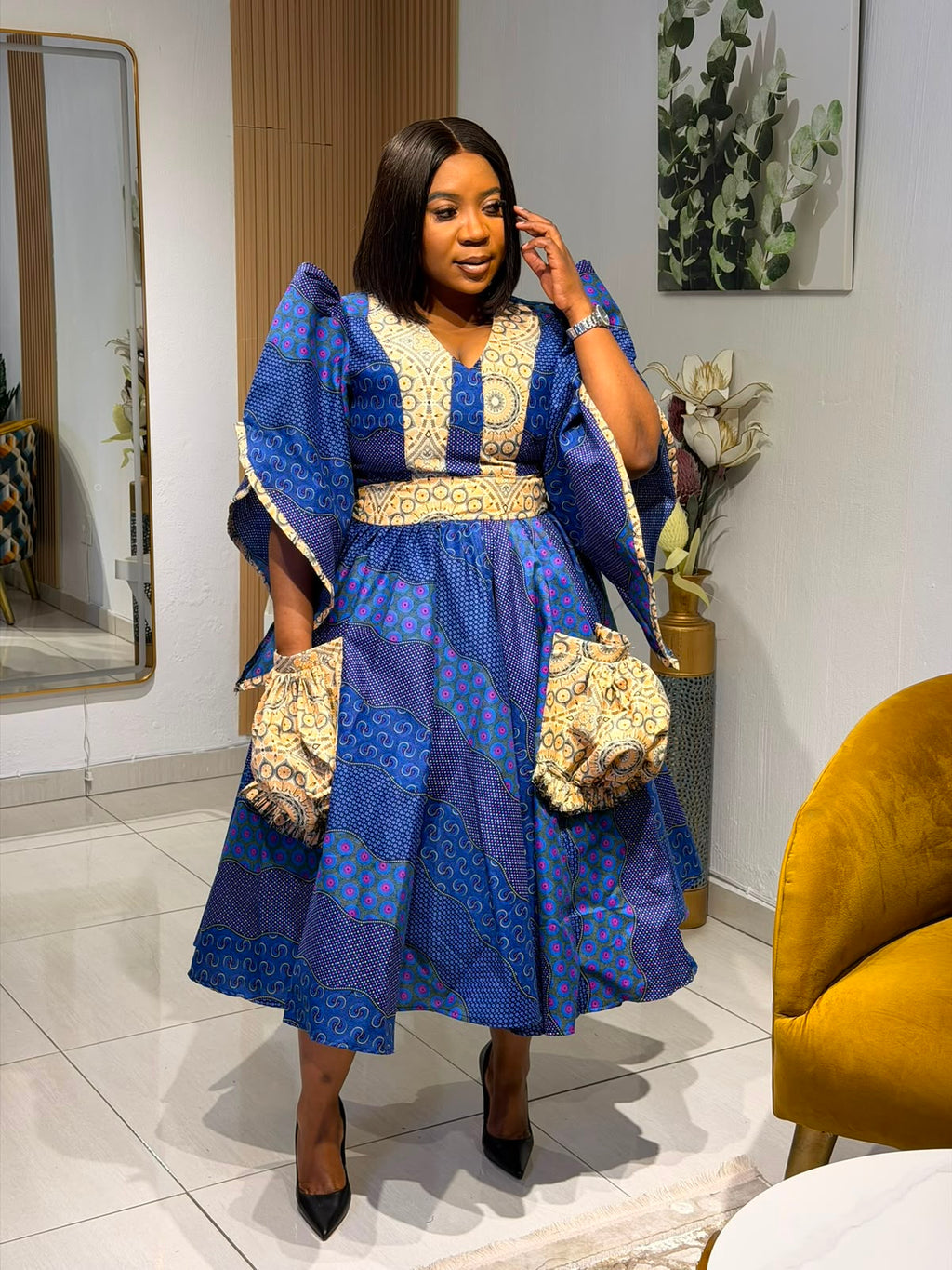 Regal Indigo Grace Dress