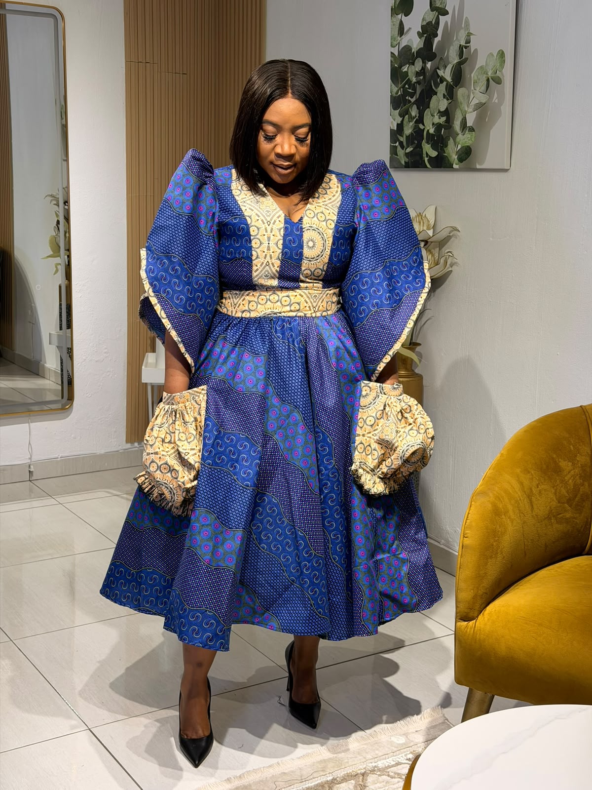 Regal Indigo Grace Dress