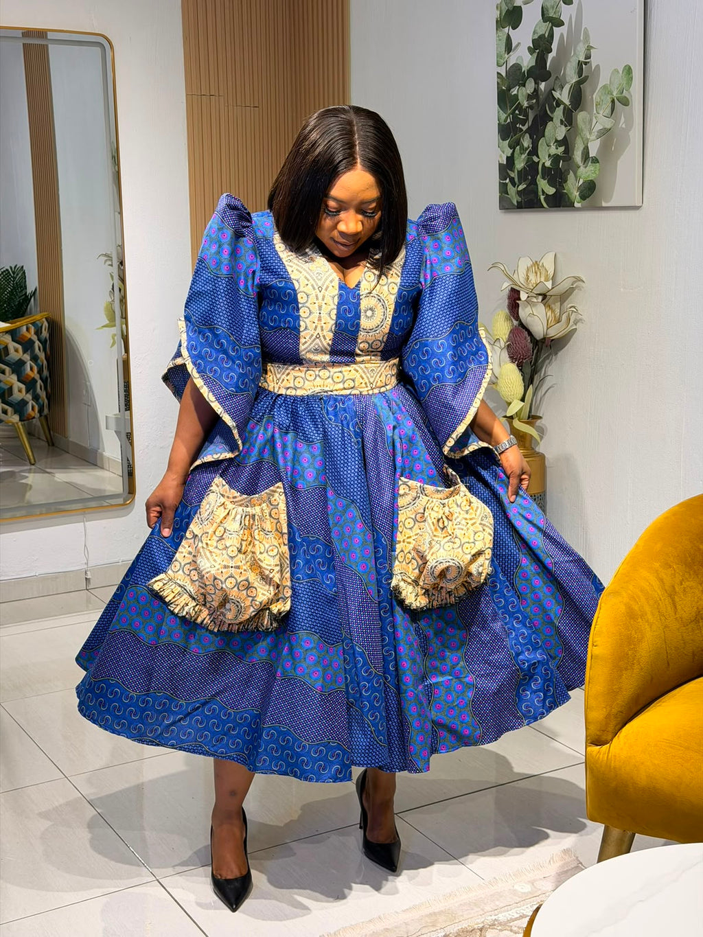 Regal Indigo Grace Dress