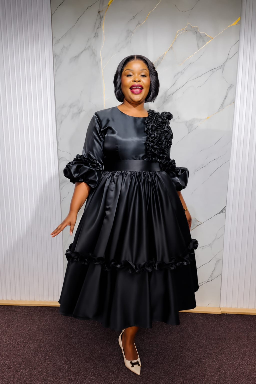 Royalty Satin Gown.