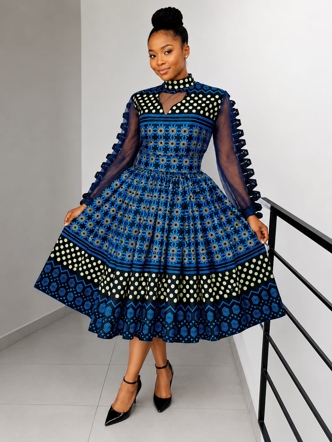 Midnight Ndebele Belle Dress