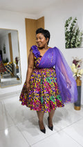 Lavender Royale Ankara Dress