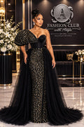 Black & Gold Elegance Gown