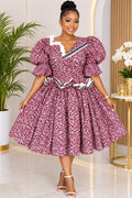 Burgundy Queen Dress