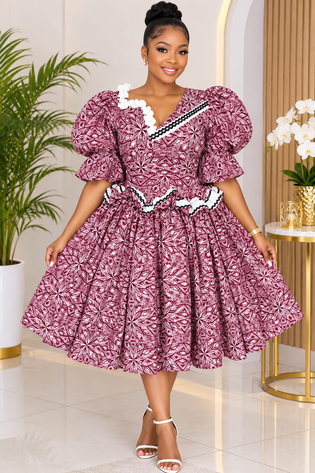 Burgundy Queen Dress