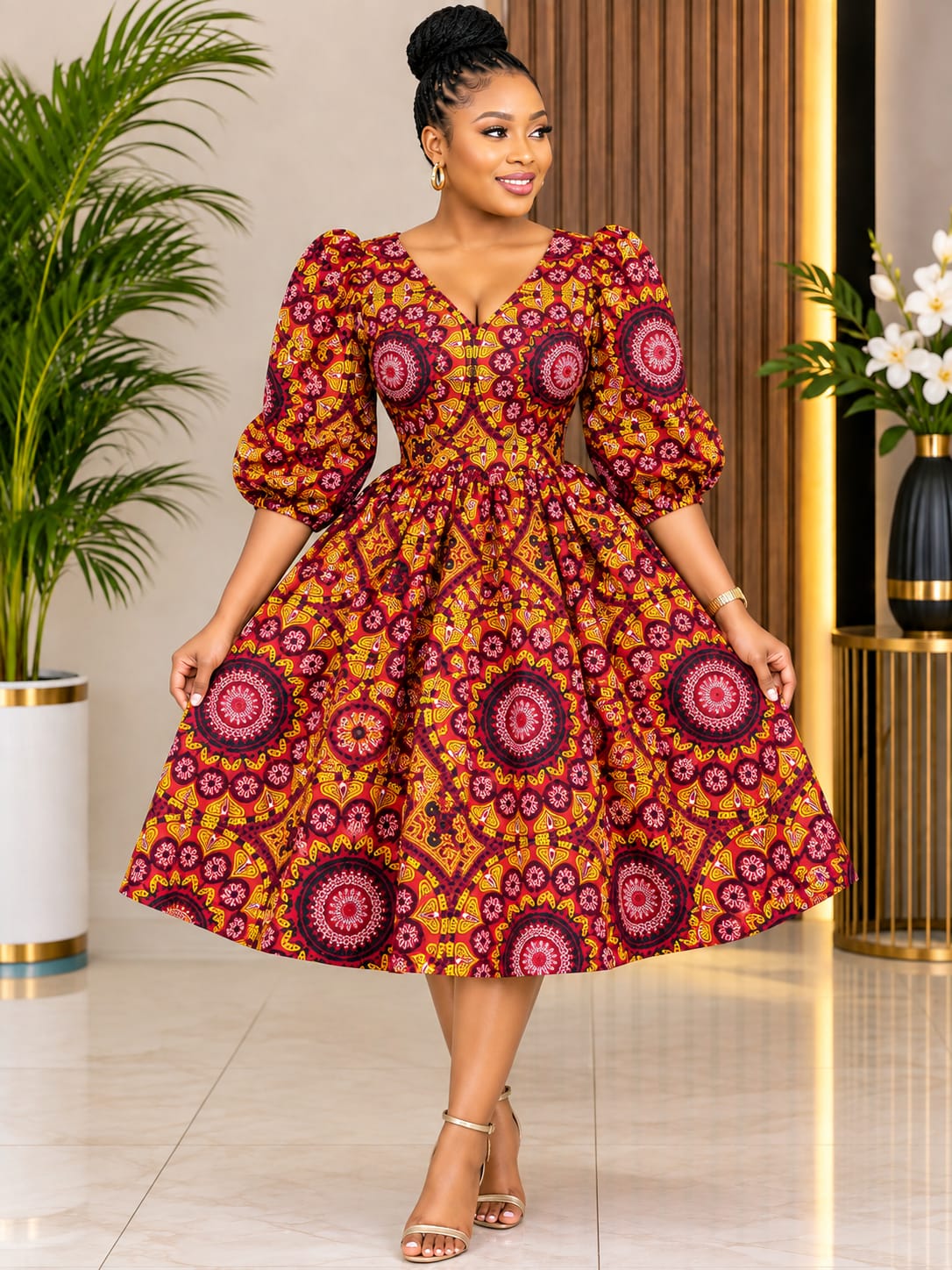 Crimson Radiance Dress