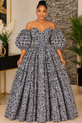 Geometric Queen Gown