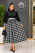 Black Pearl Dot Dress