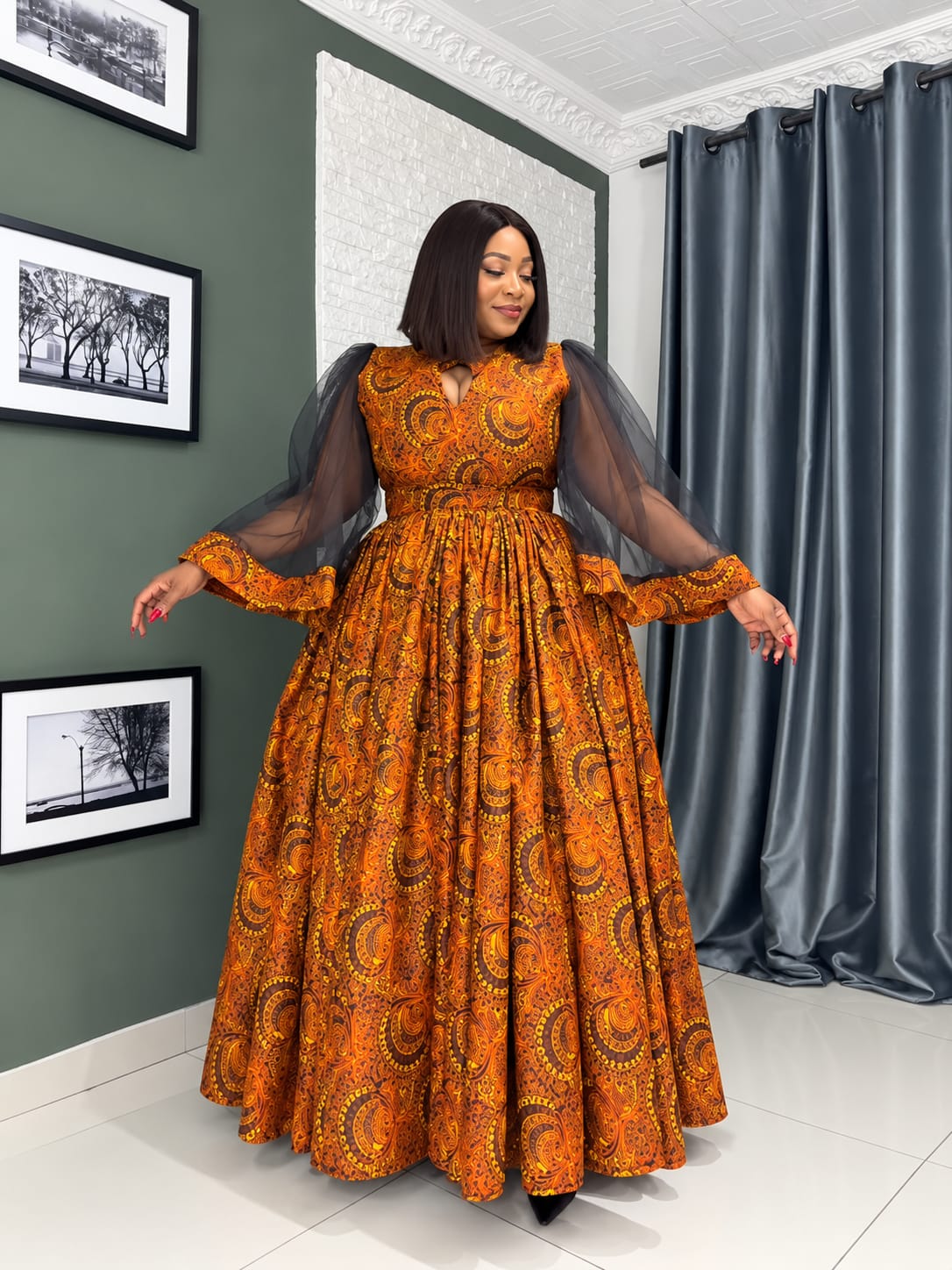 Amber Flare Gown
