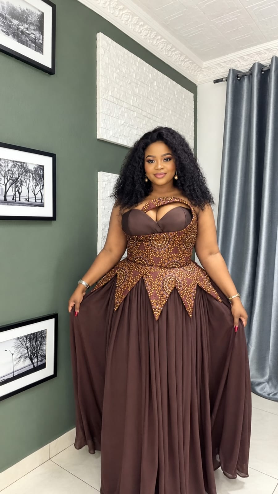Mocha Enchantress Gown