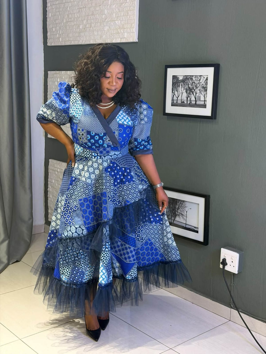 BLUE COUTURE GOWN