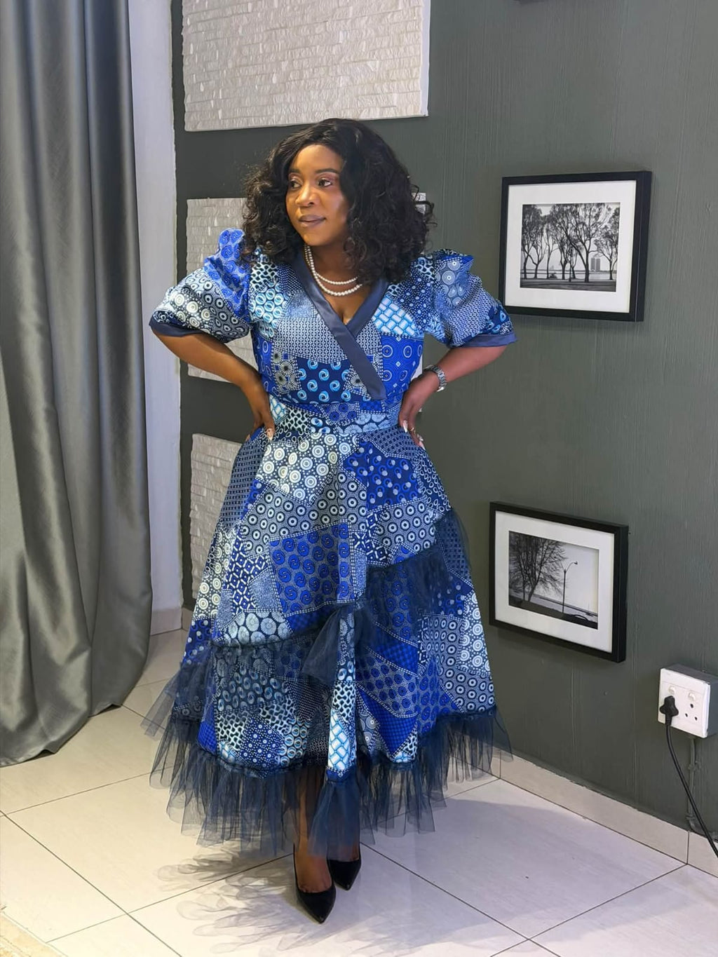 BLUE COUTURE GOWN