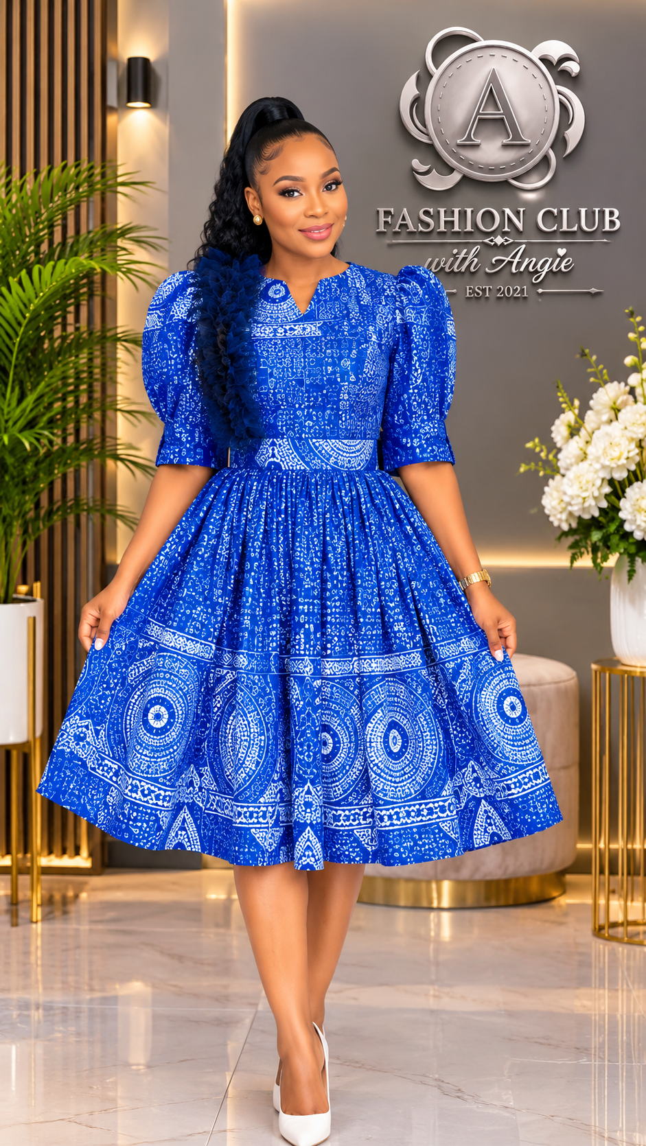 Amani Blue Majesty Dress