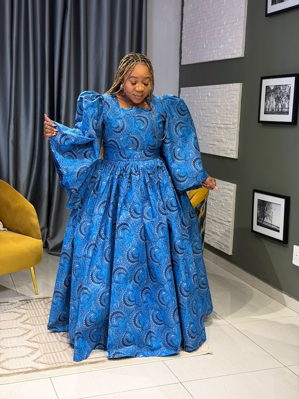 Royal Azure Empress Duchess Dress