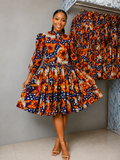 Sunflower Royale Ankara Dress