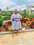 Classic Contrast Waist Dress