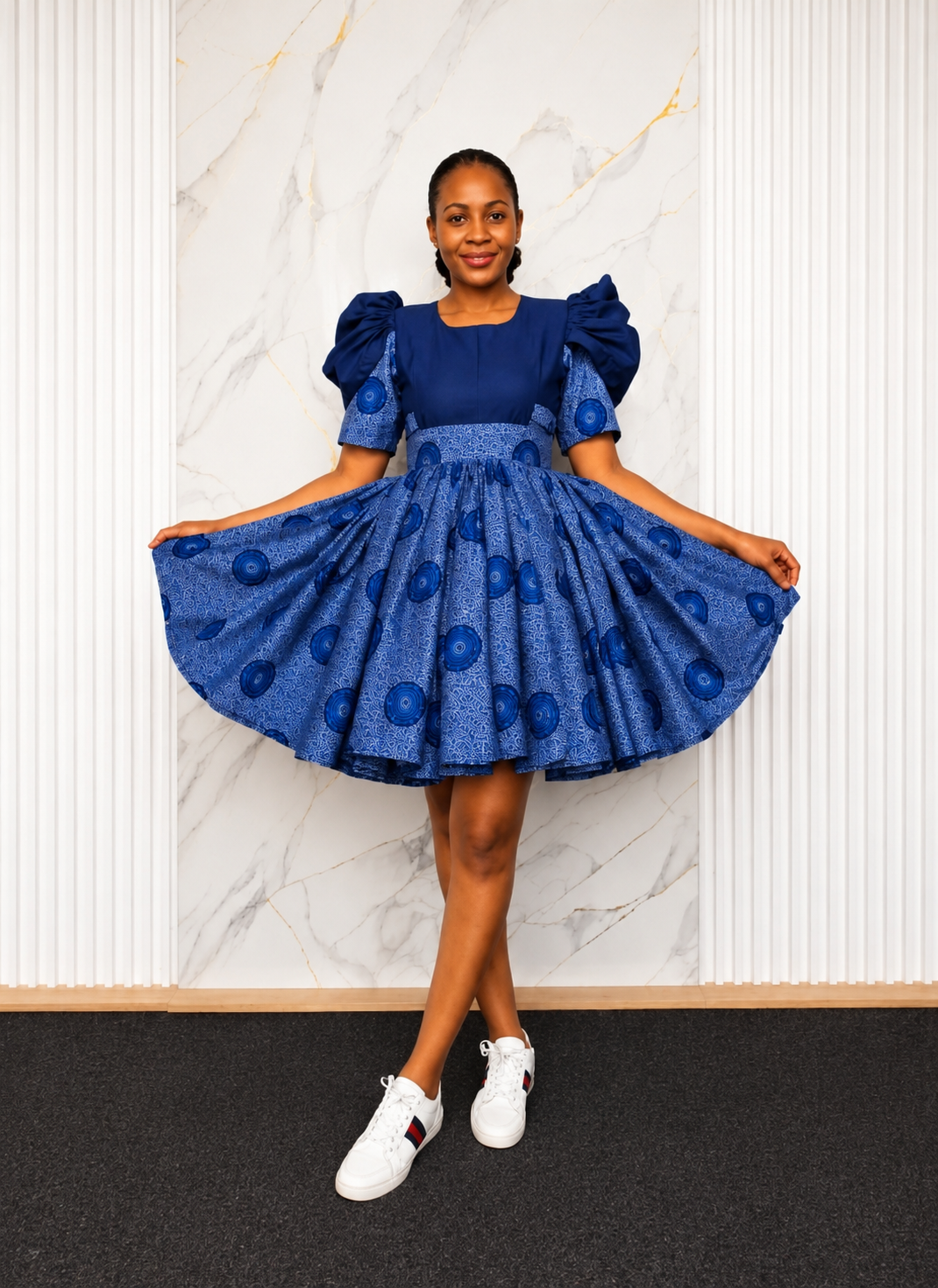 Royal Sapphire Bloom Dress