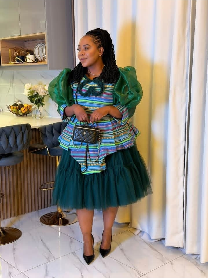 Emerald Royal Peplum Tulle Dress