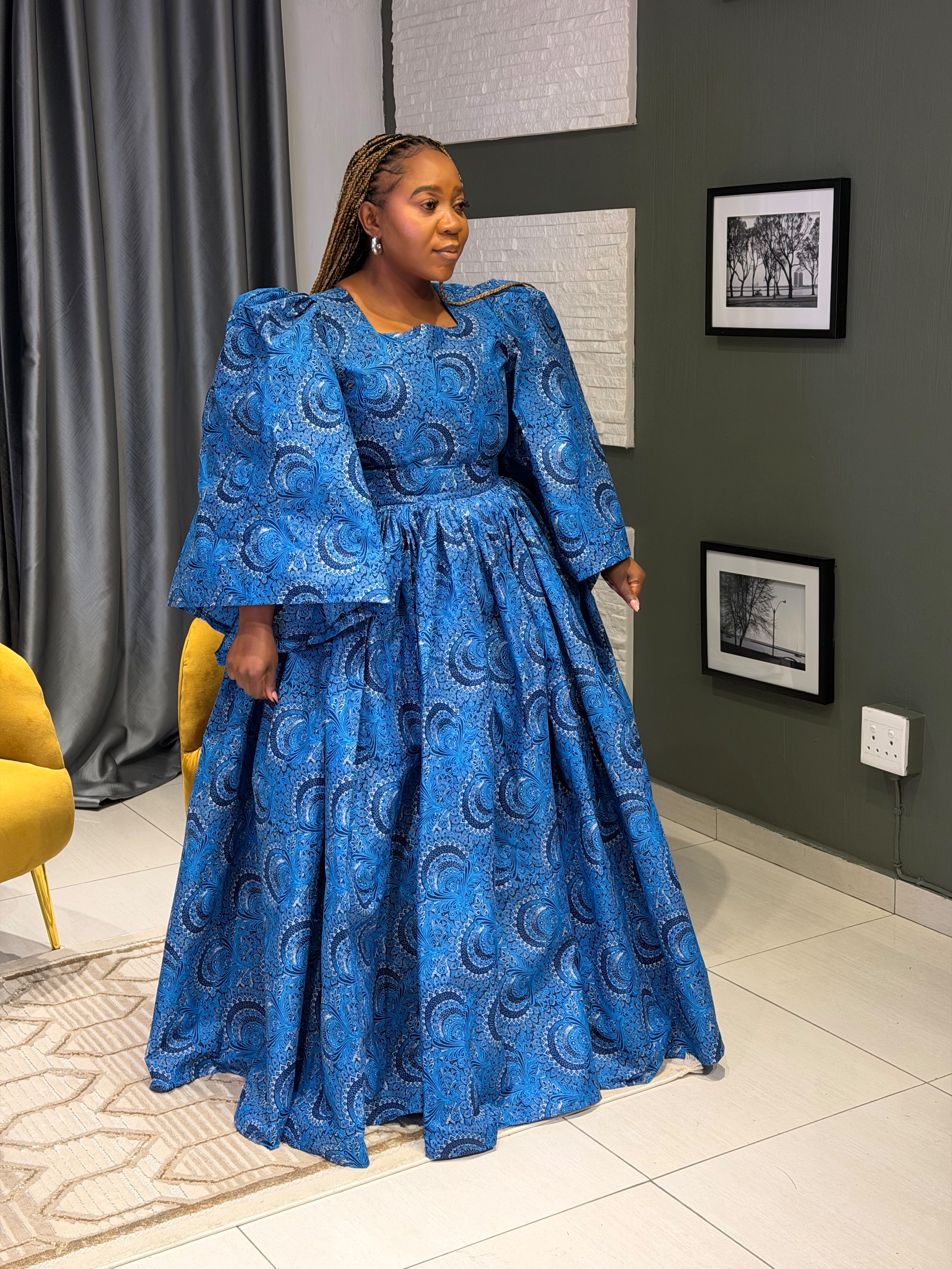 Royal Azure Empress Duchess Dress