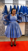 Azure Grace Flare Dress