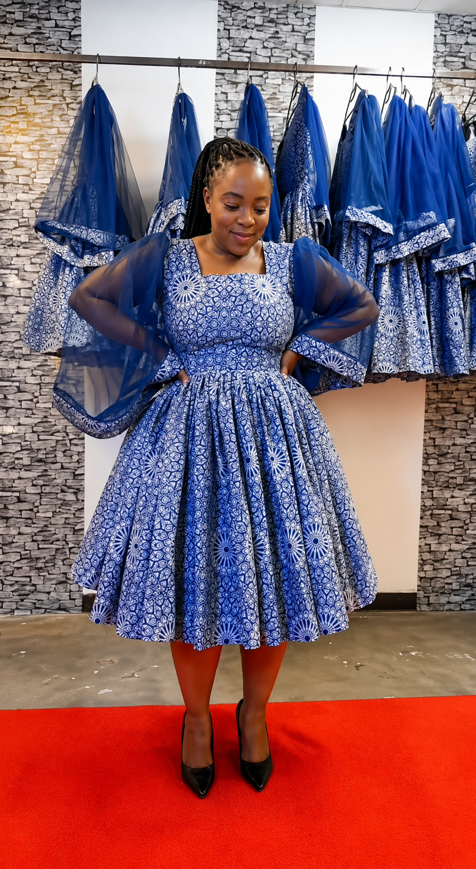Azure Grace Flare Dress