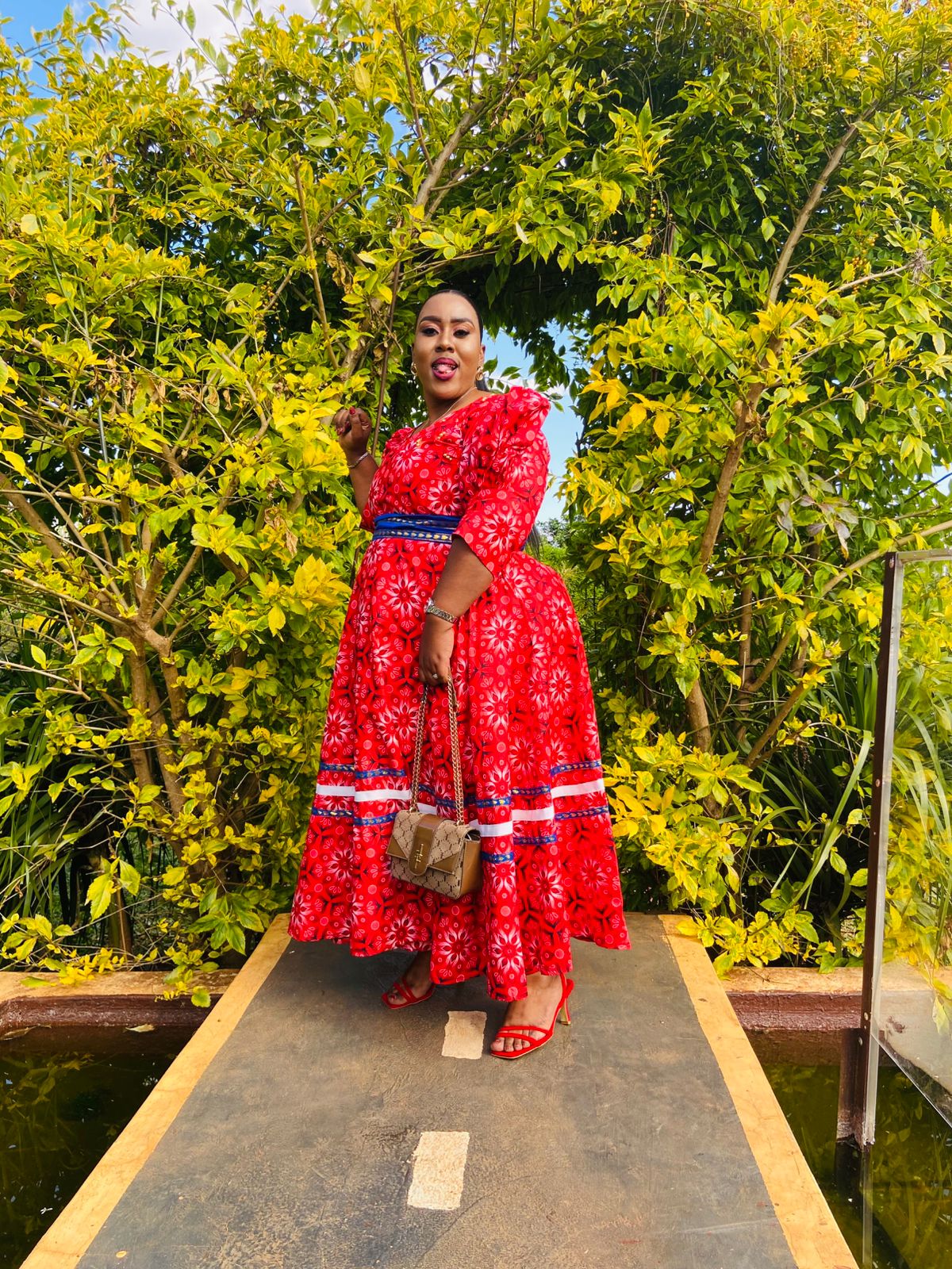 Ruby Royale Ankara Duchess Dress
