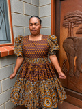 Amber Royale Ankara Duchess Dress