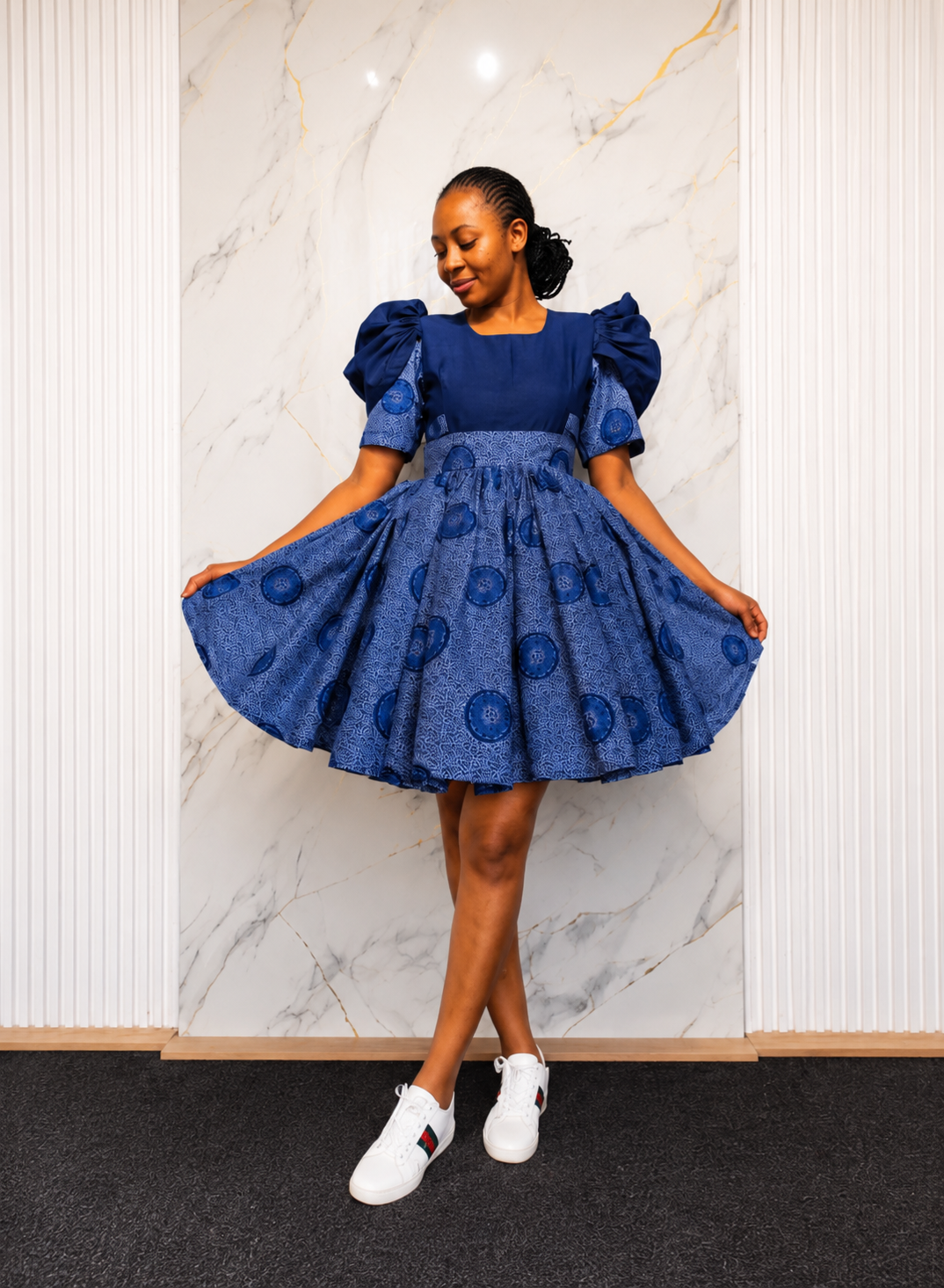 Royal Sapphire Bloom Dress