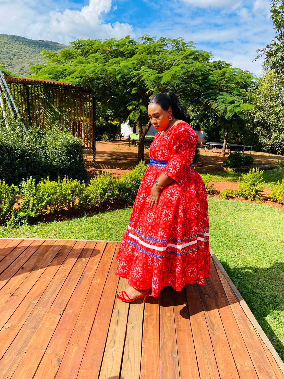 Ruby Royale Ankara Duchess Dress