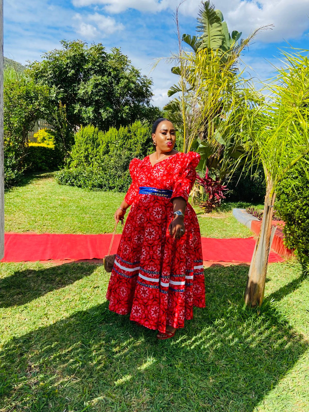 Ruby Royale Ankara Duchess Dress