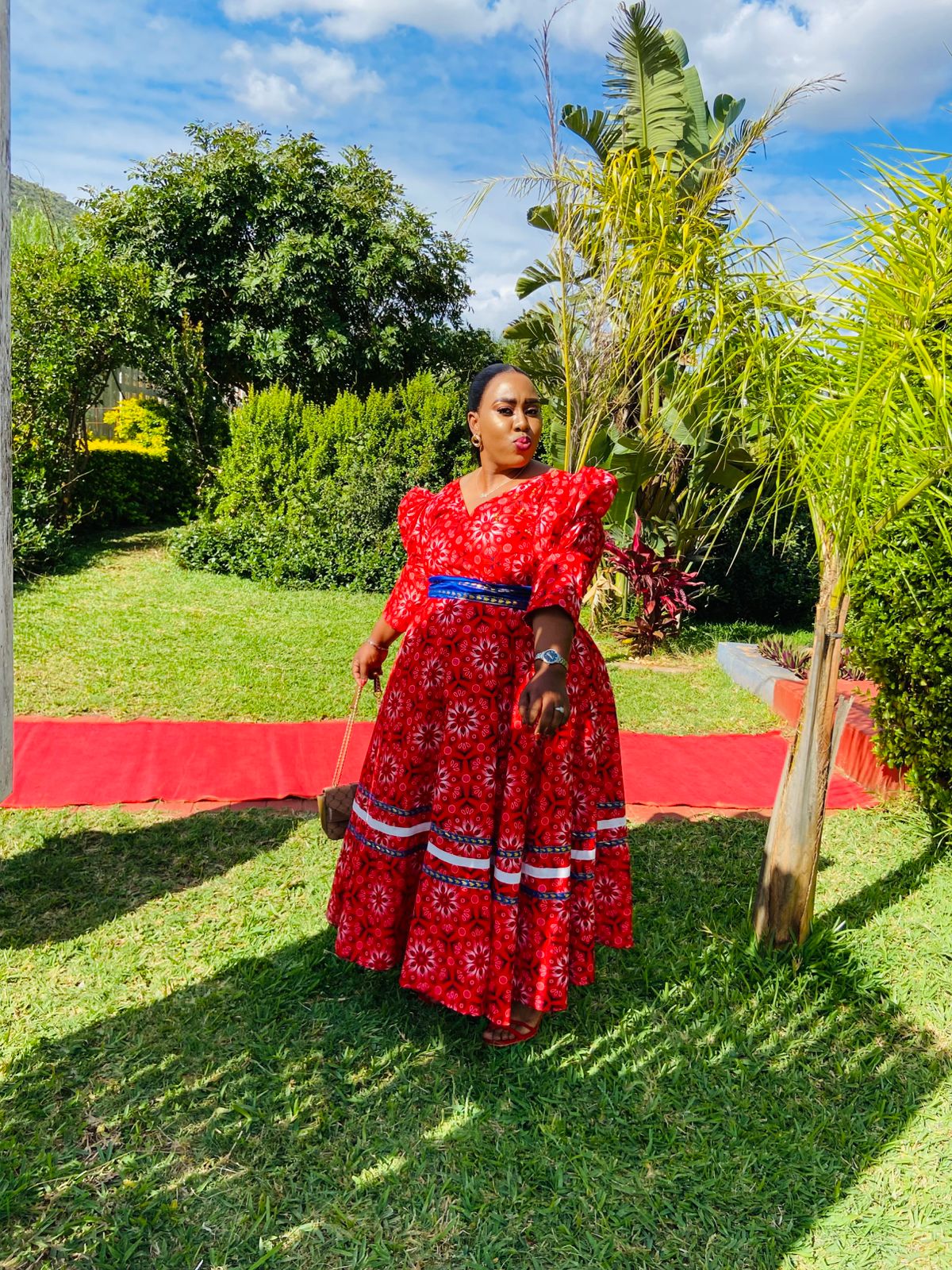 Ruby Royale Ankara Duchess Dress