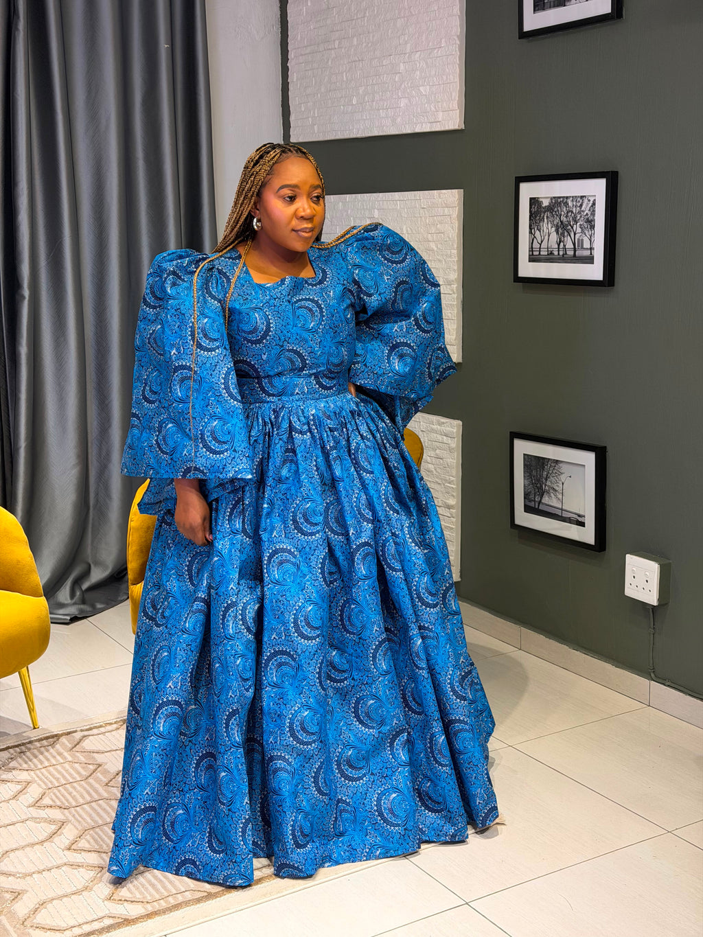 Royal Azure Empress Duchess Dress