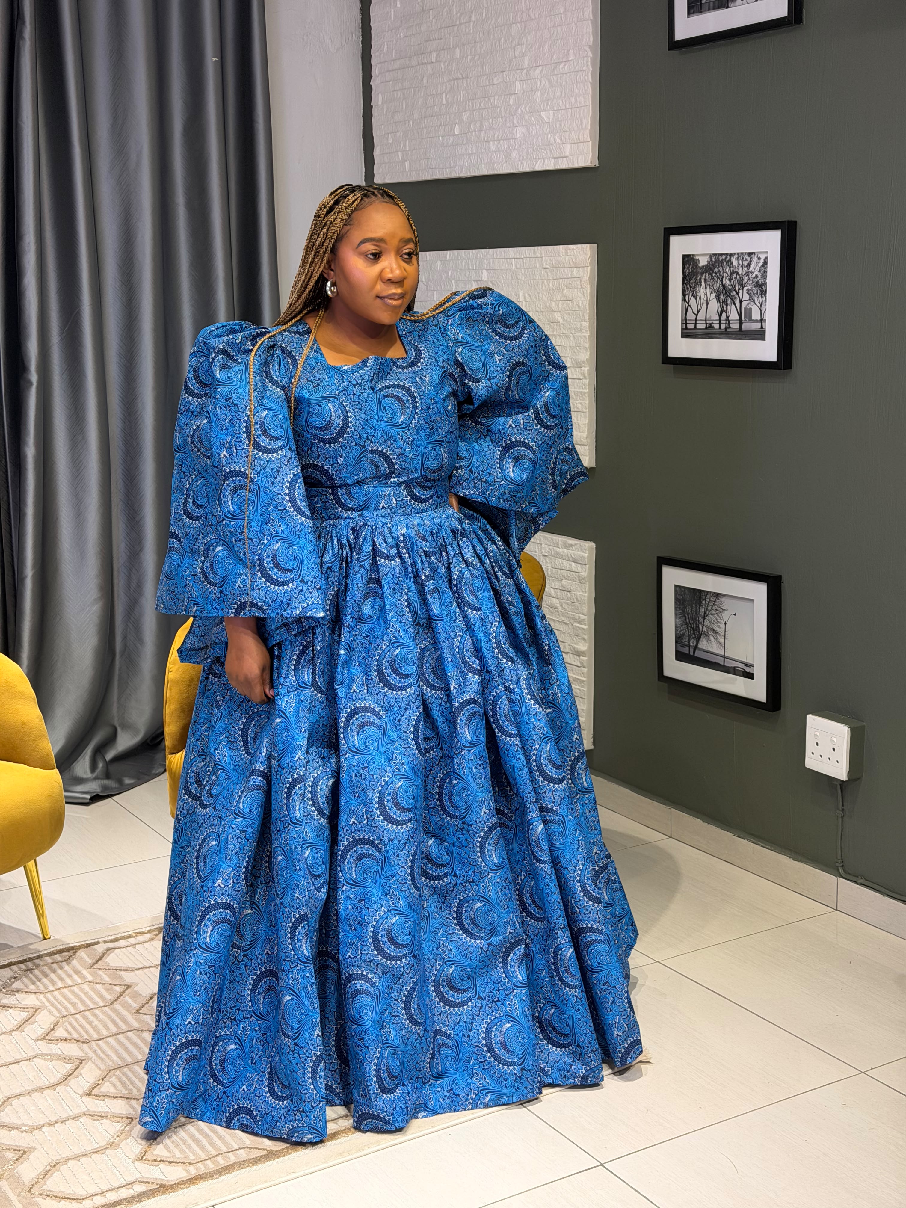 Royal Azure Empress Duchess Dress
