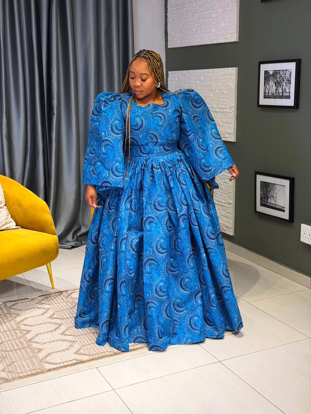 Royal Azure Empress Duchess Dress