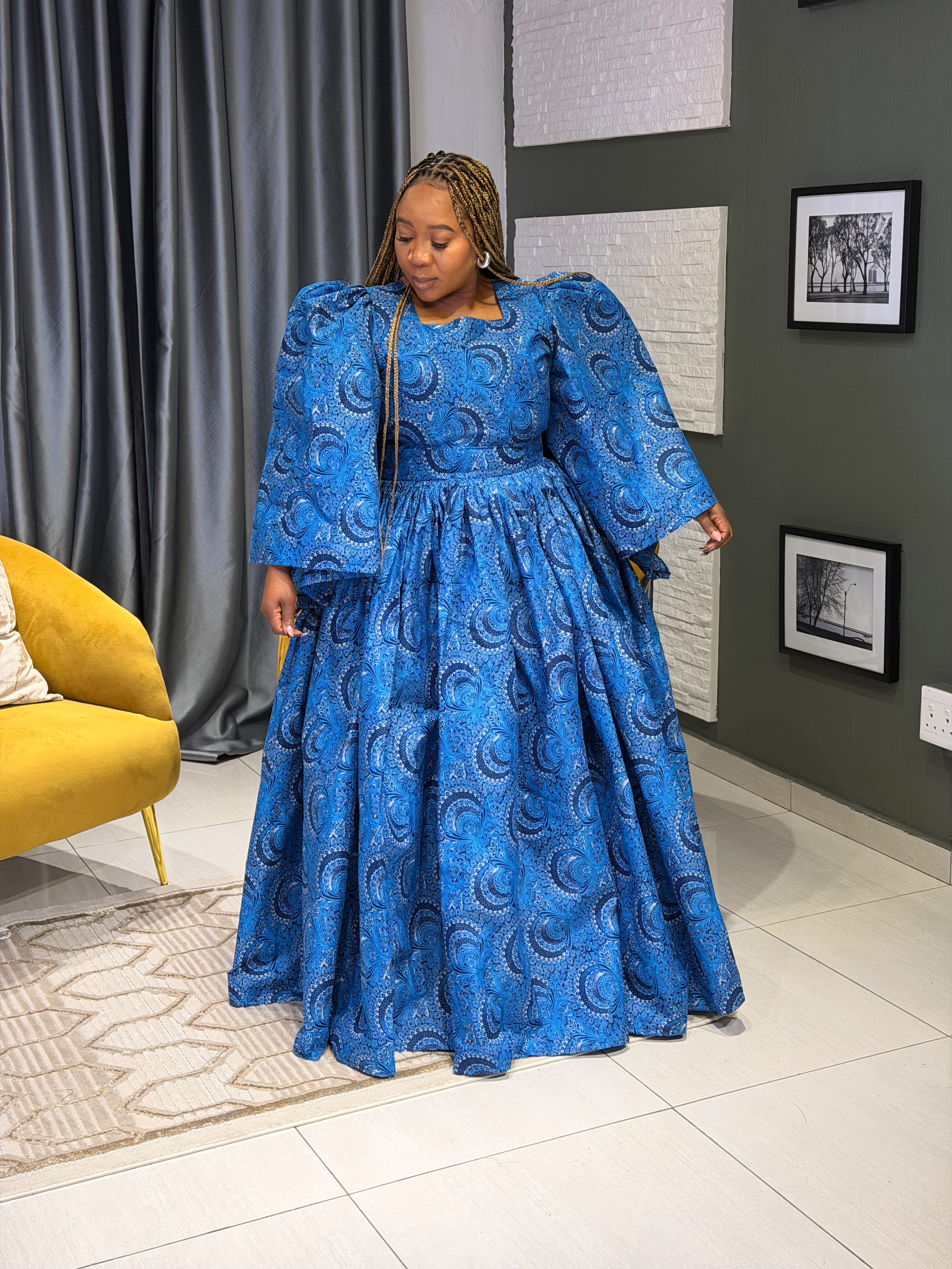 Royal Azure Empress Duchess Dress